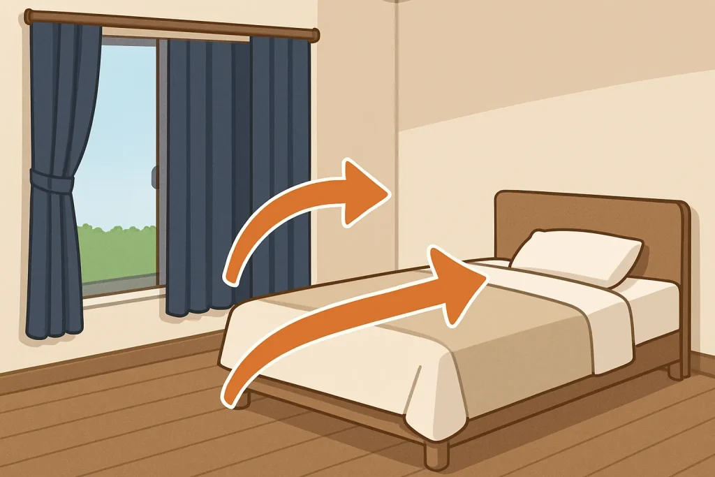 【対策4】部屋の配置やカーテンの工夫で音を減らす
