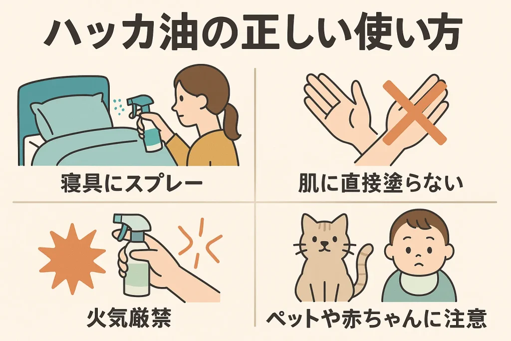 トコジラミ対策へのハッカ油の正しい使い方｜効果を引き出すためのコツ