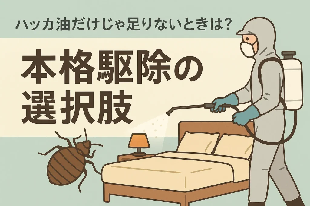 トコジラミ対策でハッカ油だけじゃ足りないときは？本格駆除の選択肢