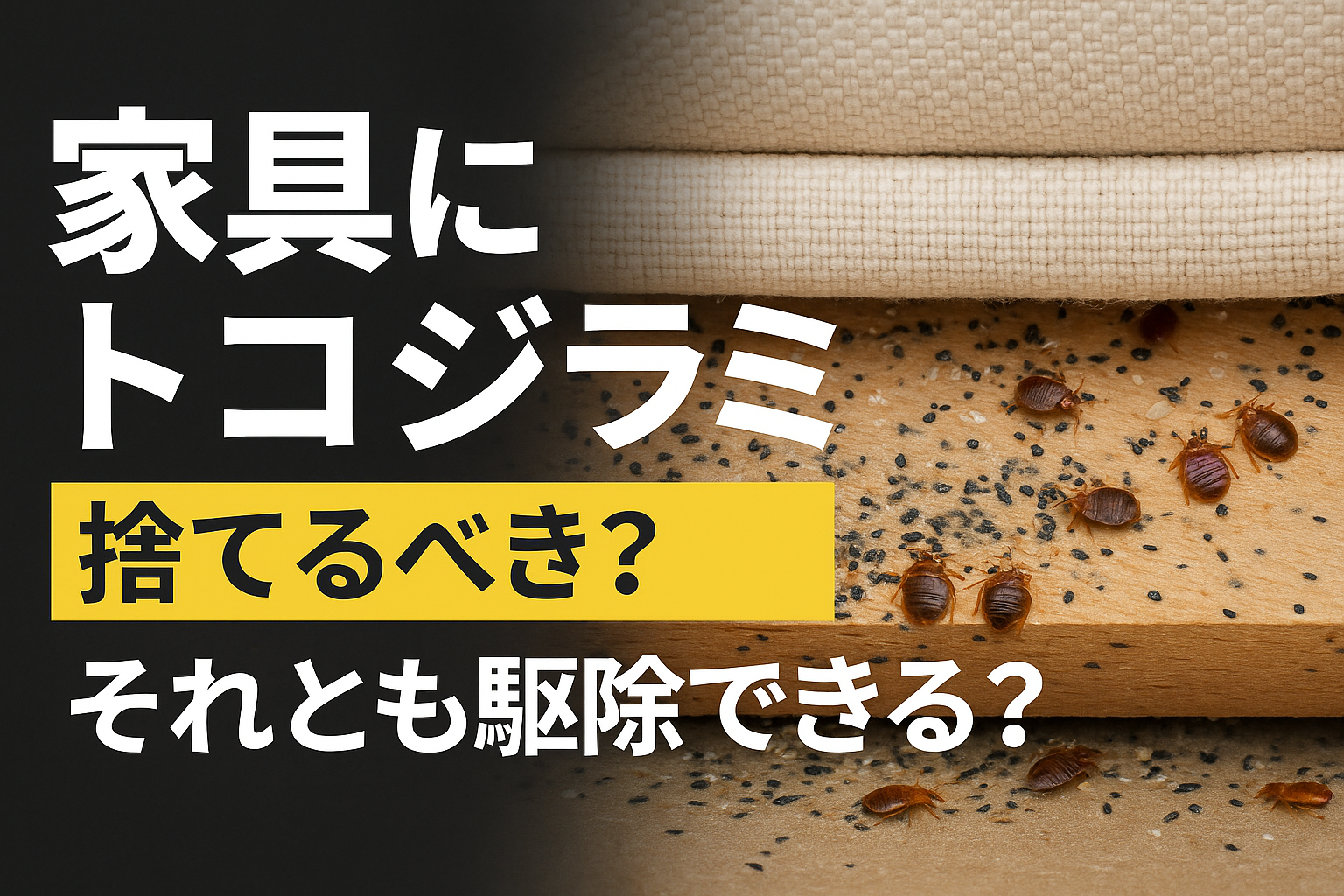 トコジラミが出たら家具は捨てる？放置リスク・処分方法・おすすめ駆除法を徹底解説