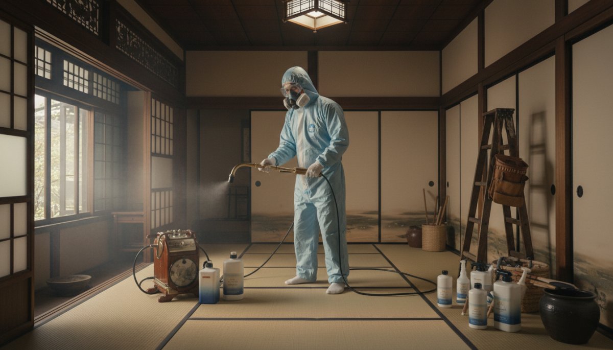 ダニ駆除とムカデ駆除の作業イメージ