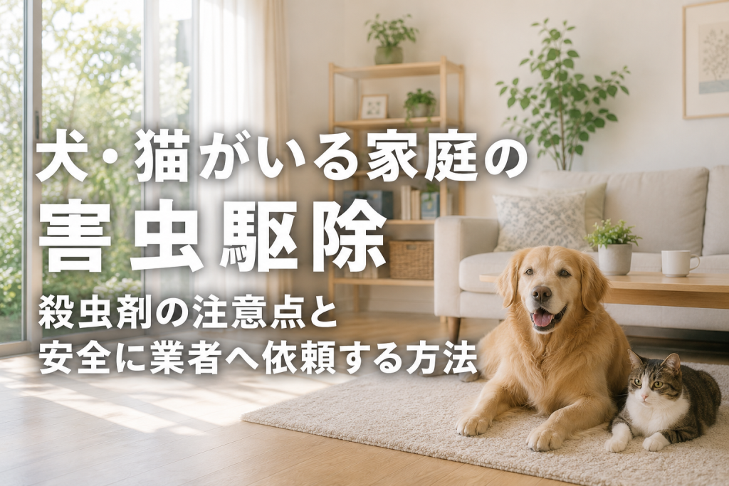 犬・猫がいる家庭の害虫駆除｜殺虫剤の注意点と安全に業者へ依頼する方法