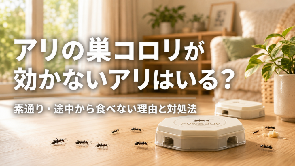 アリの巣コロリが効かないアリはいる？素通り・途中から食べない理由と対処法