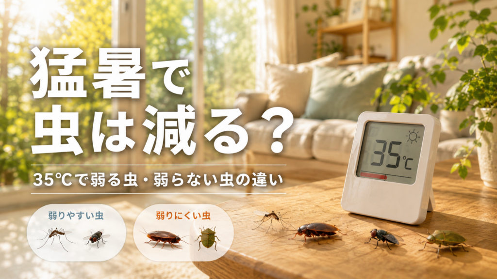 猛暑で虫は減る?35℃で弱る虫・弱らない虫の違い