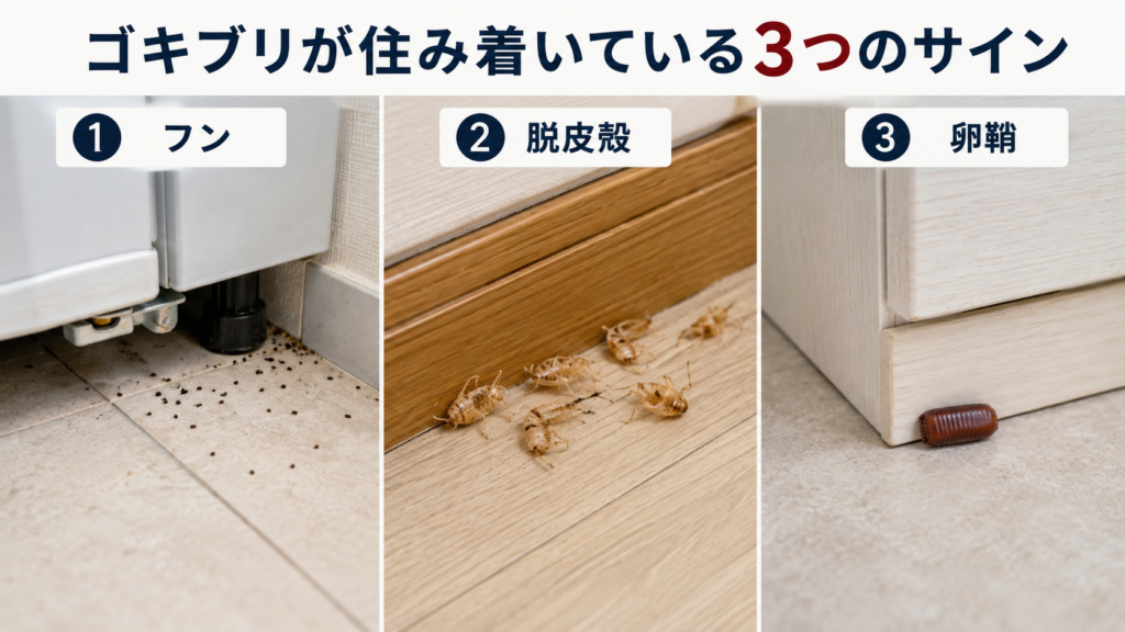 家の中で繁殖しているか分かる3つの痕跡