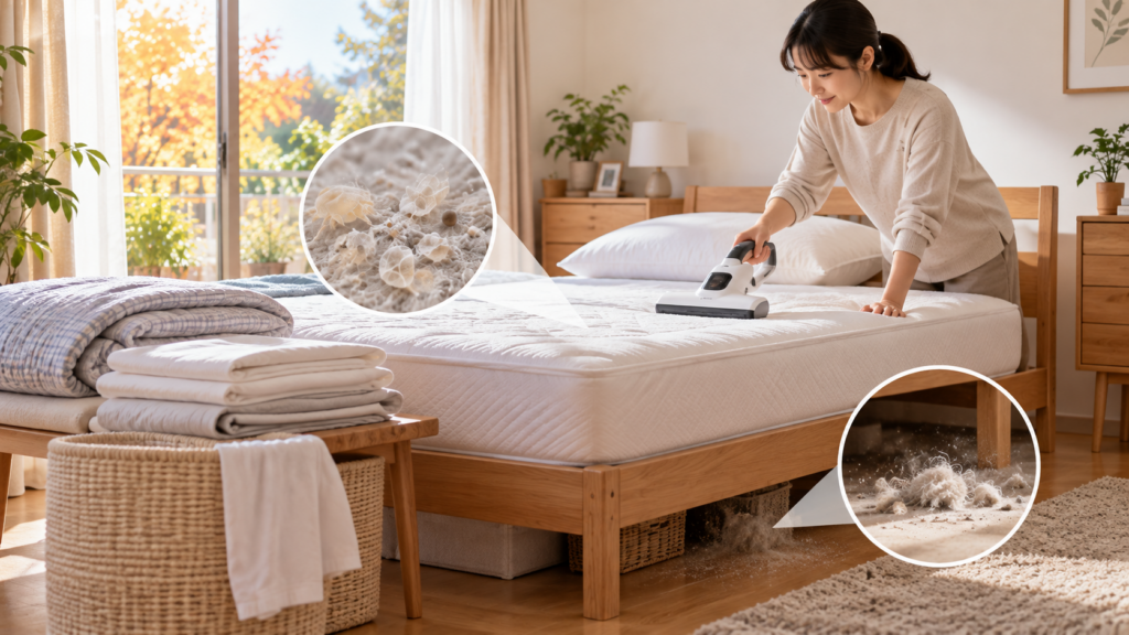 9〜10月に優先したいのは寝具とホコリがたまる場所