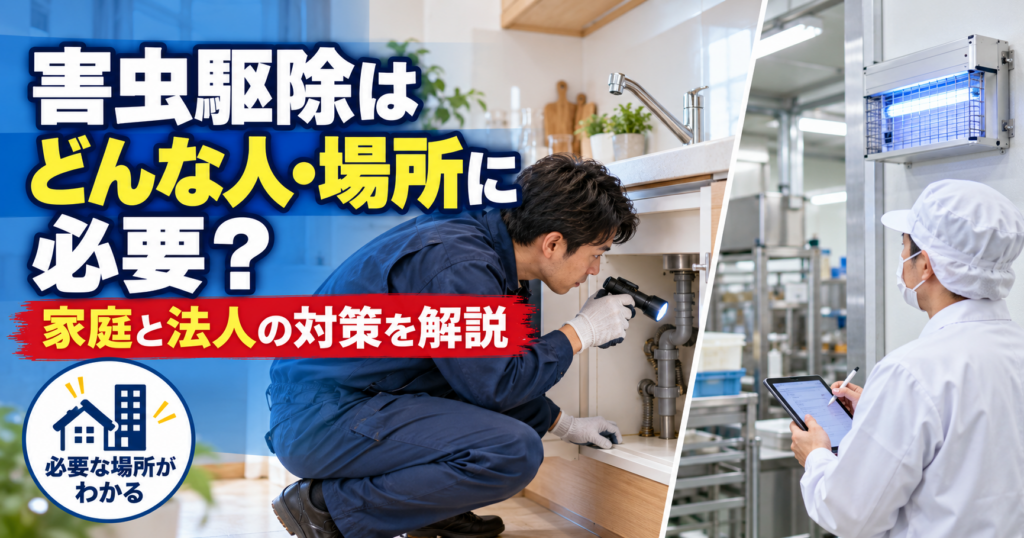 害虫駆除の必要性とは?家庭・法人で対策が必要な場所と判断基準を解説