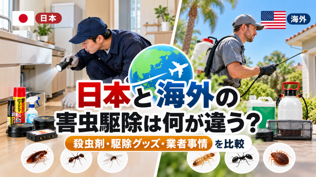 日本と海外の害虫駆除は何が違う？具体的な駆除グッズと業者事情を比較