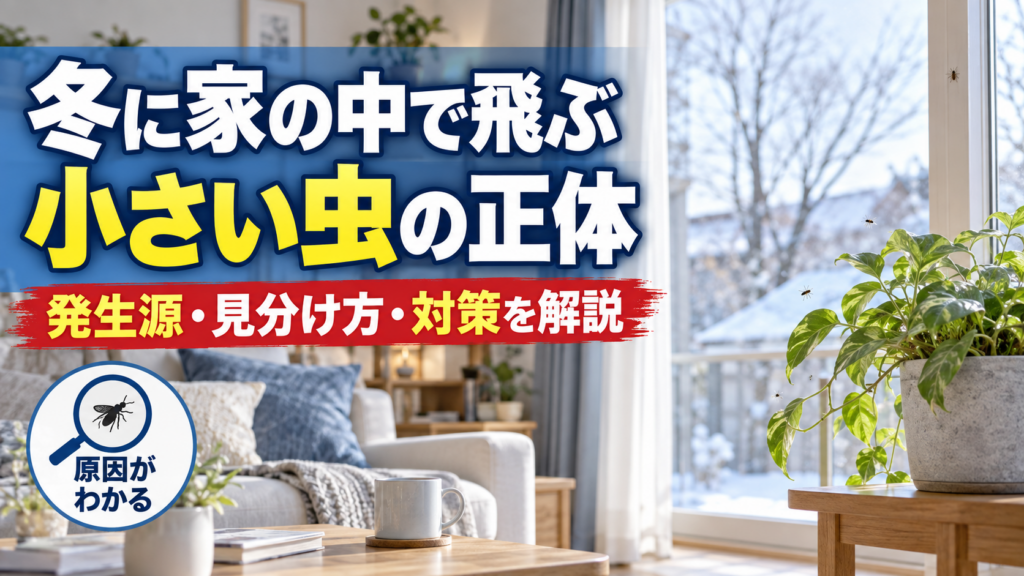 冬に家の中で飛ぶ小さい虫の正体は?5種類の見分け方と駆除・予防方法
