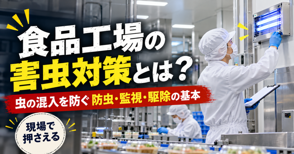 食品工場の害虫対策とは?虫の混入を防ぐ防虫・監視・駆除の基本