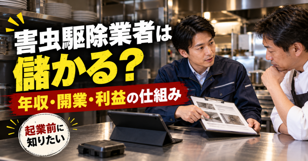 害虫駆除業者は儲かる?年収・利益の仕組み・独立開業の現実を解説